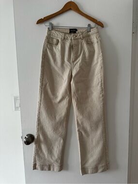 Straight Leg Women’s Jeans in Beige